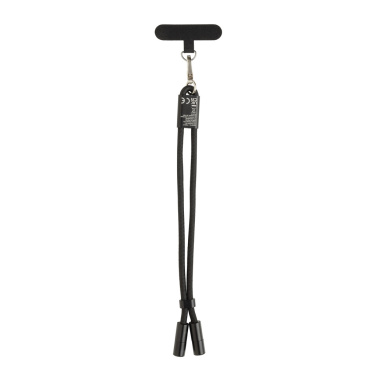 Logotrade promotional merchandise photo of: LoopAmp RCS RPET adjustable phone wrist strap 60W cable