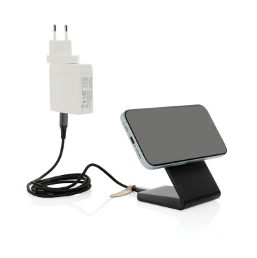 Logotrade promotional product image of: VoltPerch RCS recycled plastic 15W magnetic wireless charger