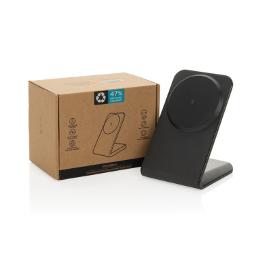 Logo trade promotional product photo of: VoltPerch RCS recycled plastic 15W magnetic wireless charger