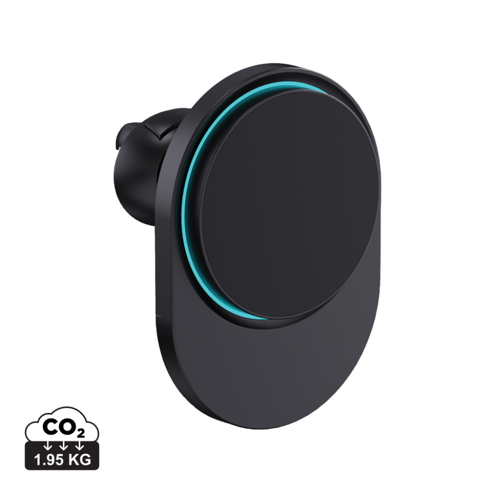 Logotrade promotional product image of: PowerCruze RCS rplastic 15W magnetic charging car holder