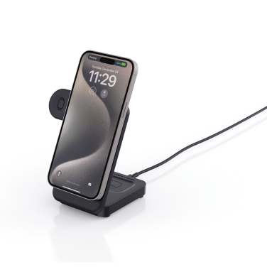 Logo trade promotional items image of: Urban Vitamin Arcadia RCS rplastic 15W 3in1 magnetic charger