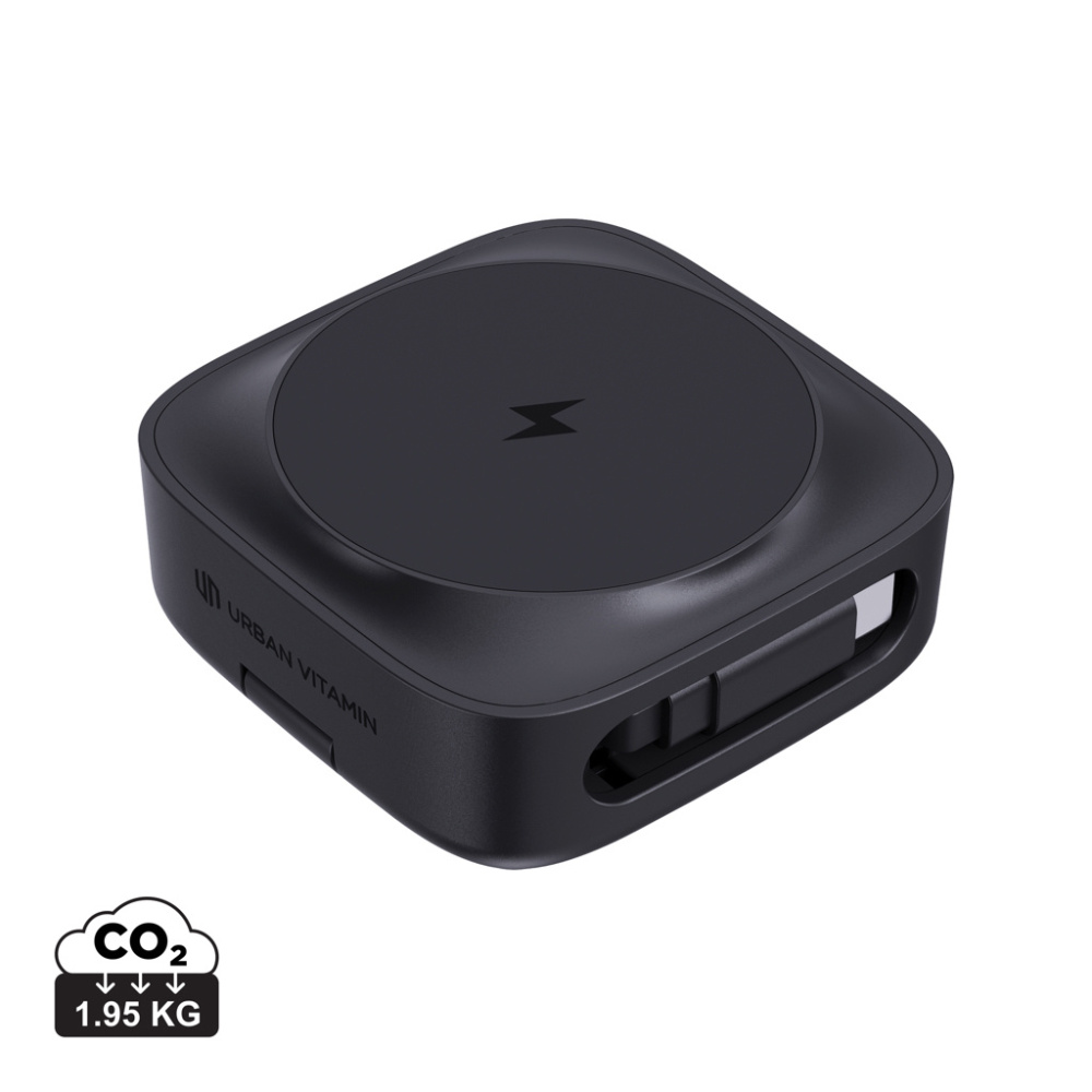 Logo trade promotional gift photo of: Urban Vitamin Goleta 2-in-1 15W magnetic wireless charger