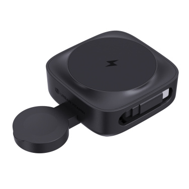 Logo trade promotional item photo of: Urban Vitamin Goleta 2-in-1 15W magnetic wireless charger