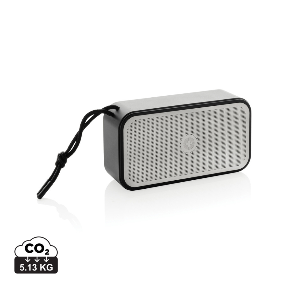 Logo trade promotional products picture of: Swiss Peak RCS recycled aluminium 10W bass speaker