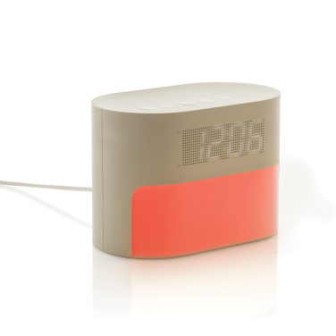 Logo trade promotional giveaways image of: LumaRise RCS reycled plastic white noise alarm clock