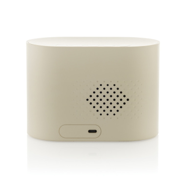 Logo trade promotional merchandise picture of: LumaRise RCS reycled plastic white noise alarm clock