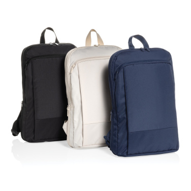 Logo trade corporate gifts image of: Flexpack Aware™ RPET Expandable Slim 15.6" Laptop Backpack