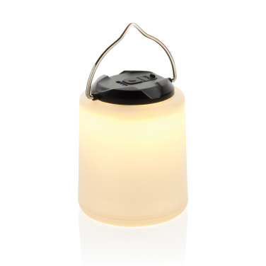 Logo trade promotional merchandise photo of: Limio RCS recycled plastic portable re-chargeable table lamp