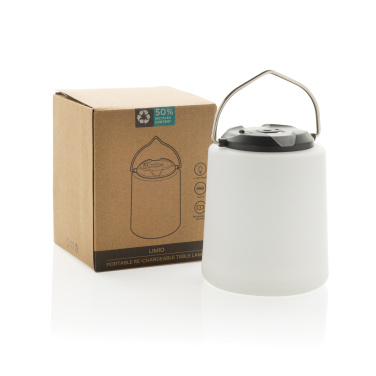 Logotrade promotional merchandise picture of: Limio RCS recycled plastic portable re-chargeable table lamp