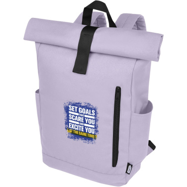 Logo trade promotional product photo of: Byron 15.6" GRS RPET roll-top backpack 18L