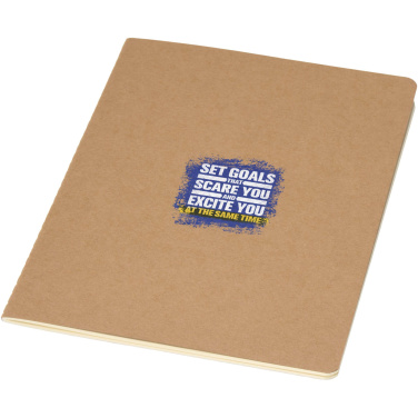 Logo trade promotional products image of: Slyk A5 kraft cahier notebook with ruled pages