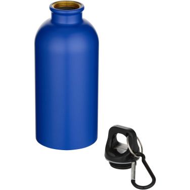 Logo trade corporate gift photo of: Oregon 400 ml matte RCS recycled single wall stainless steel water bottle with carabiner