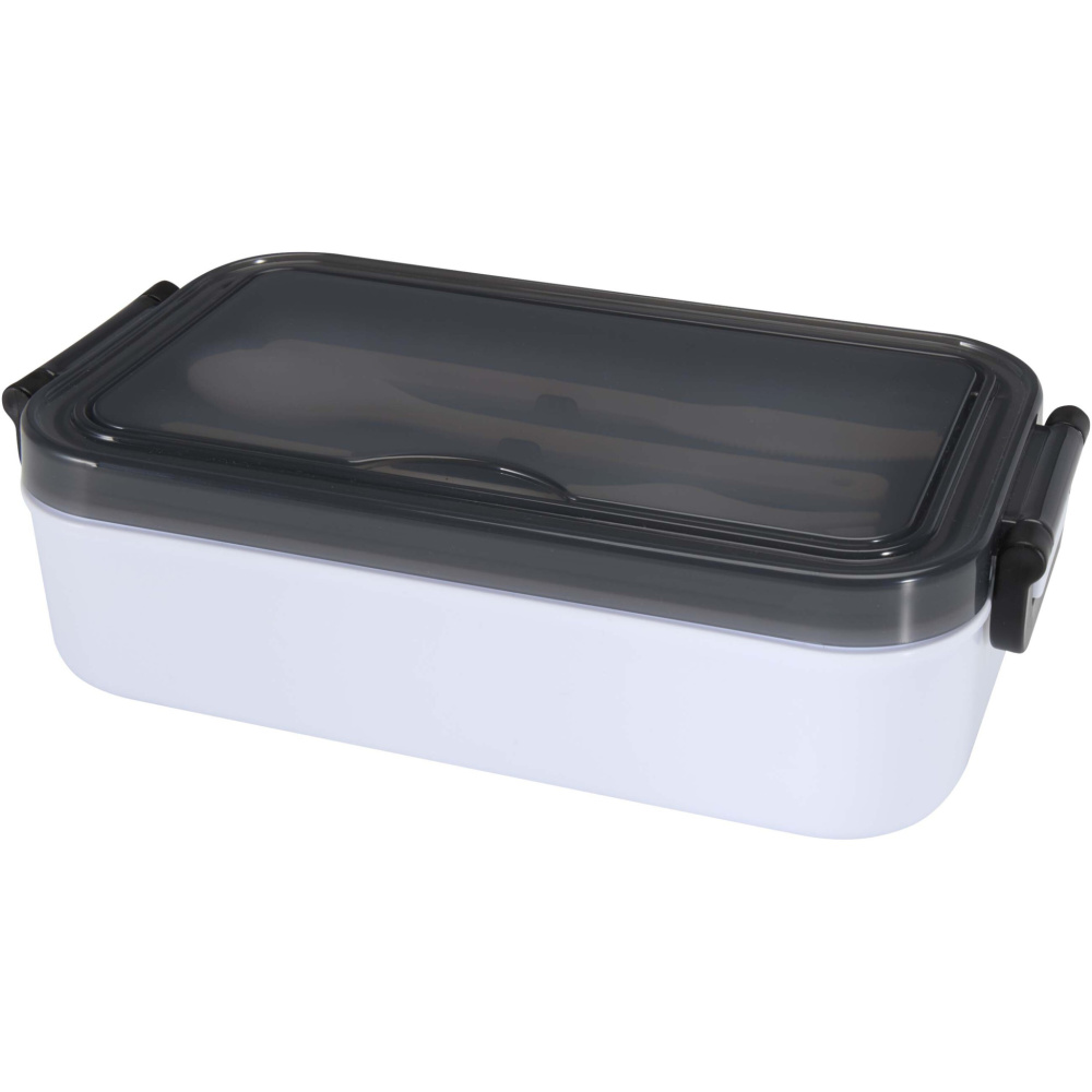 Logo trade promotional items image of: Snappy lunch box and cutlery set