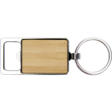 Logo trade promotional products image of: Snapper bamboo keychain with bottle opener