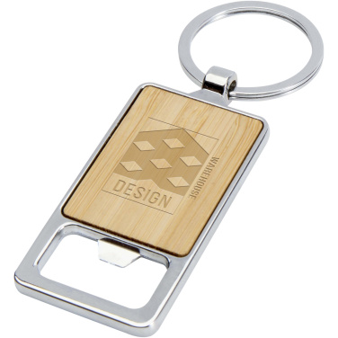 Logotrade corporate gift picture of: Snapper bamboo keychain with bottle opener