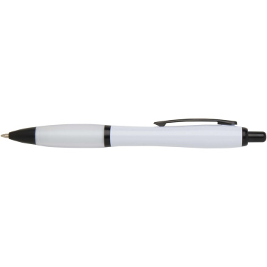 Logotrade advertising product image of: Nash recycled plastic ballpoint pen with black trims (black ink)