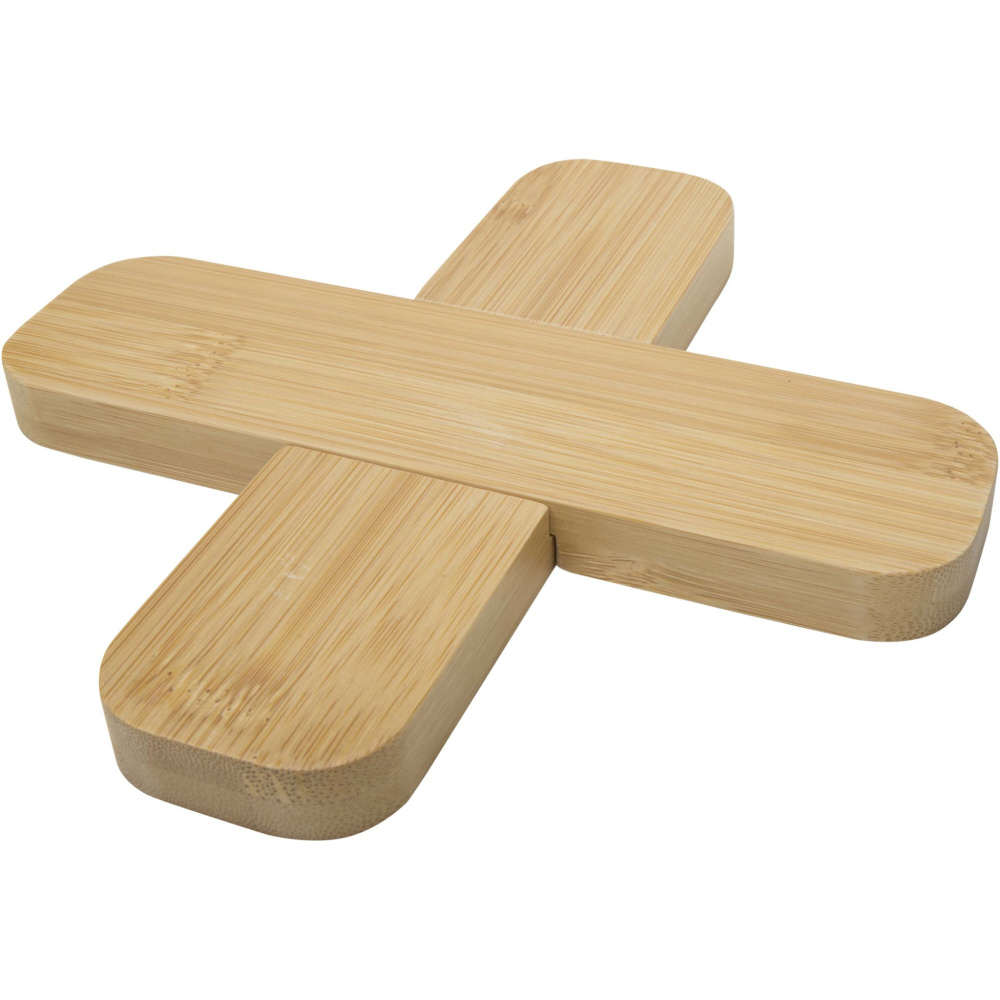 Logo trade promotional items picture of: Croc bamboo trivet - large