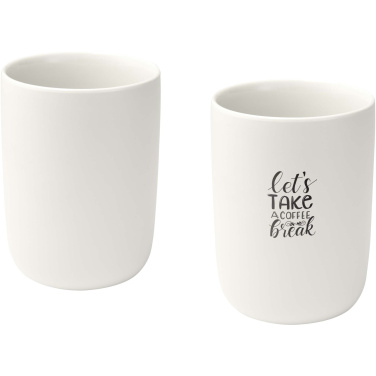 Logo trade promotional products image of: Male 350 ml ceramic cups - set of 2