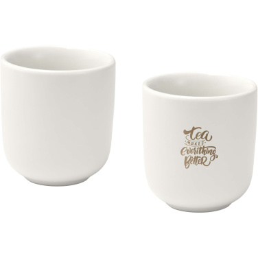 Logo trade promotional item photo of: Male 90 ml ceramic espresso cups - set of 2