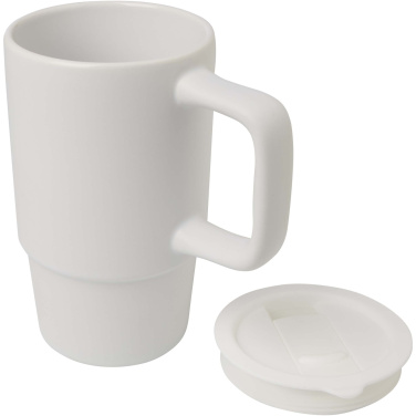 Logotrade corporate gift picture of: Carter 450 ml ceramic mug with plastic lid