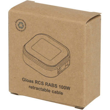 Logotrade promotional gift picture of: Gloas 5-in-1 recycled retractable data sync and 100W fast charge cable with smartphone tool kit