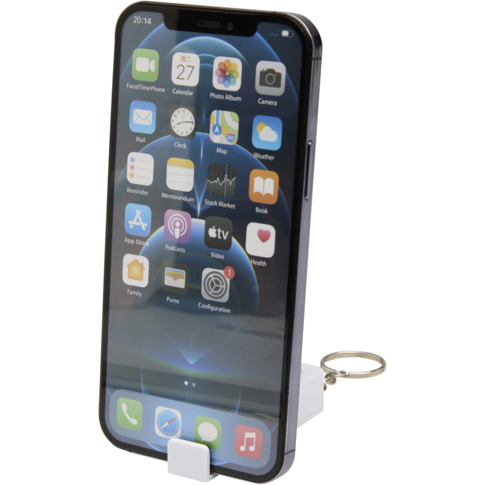 Logo trade corporate gift photo of: Aggia recycled plastic phone stand with fidget toy