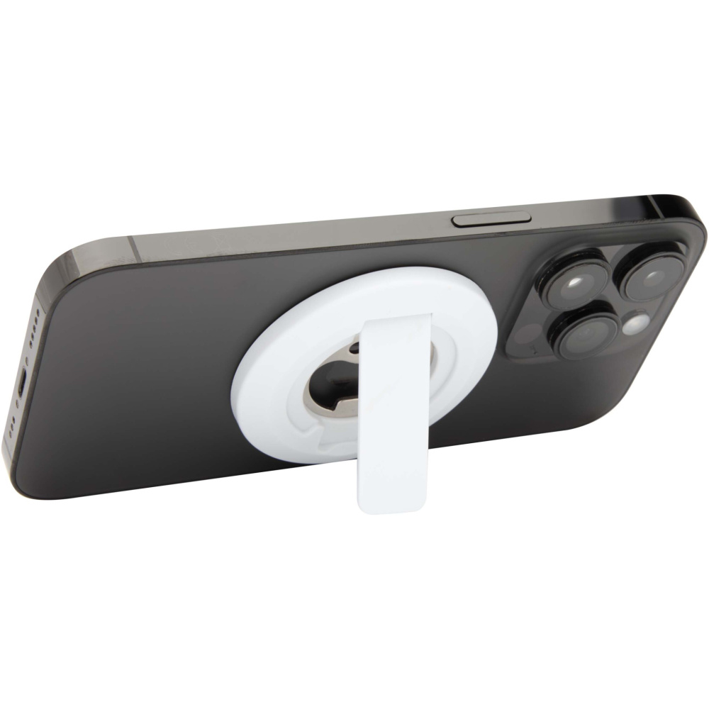 Logo trade promotional items image of: Ain recycled plastic magnetic phone stand with bottle opener
