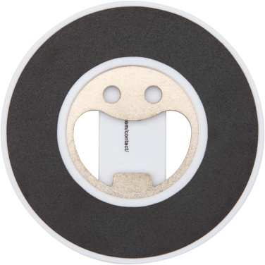 Logo trade advertising products image of: Ain recycled plastic magnetic phone stand with bottle opener