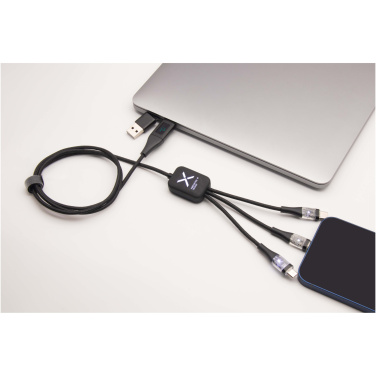 Logotrade promotional giveaway image of: SCX.design C51 60W 5-in-1 rPET fast charging cable with display