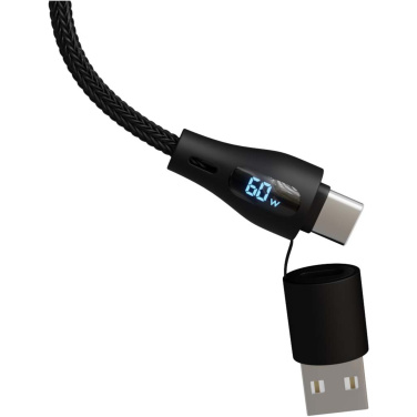 Logotrade promotional merchandise picture of: SCX.design C51 60W 5-in-1 rPET fast charging cable with display