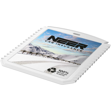 Logo trade promotional giveaway photo of: Thrym rectangular recycled plastic ice scraper