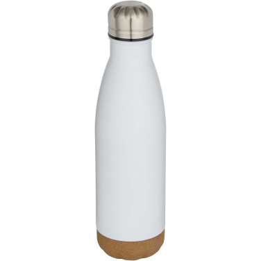 Logotrade promotional merchandise picture of: Cove 500 ml double wall vacuum insulated stainless steel water bottle with cork details