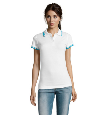 Logo trade promotional giveaways image of: PASADENA women polo 200g
