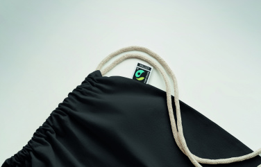 Logotrade promotional merchandise picture of: Drawstring bag Fairtrade 180gr