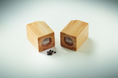 Logo trade promotional items image of: Bamboo salt & pepper set