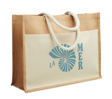 Logo trade promotional gift photo of: Jute shopping bag