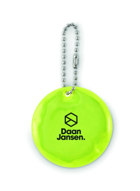 Logotrade promotional giveaways photo of: Round reflective keyring