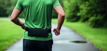 Logotrade promotional item picture of: Sports waist bag 600D RPET