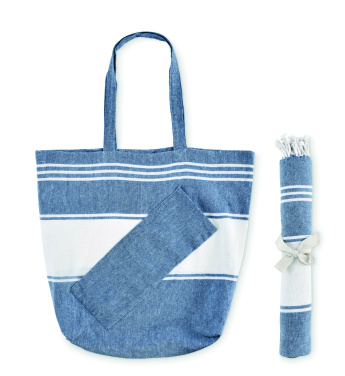 Logo trade business gift photo of: Beach bag with hammam towel