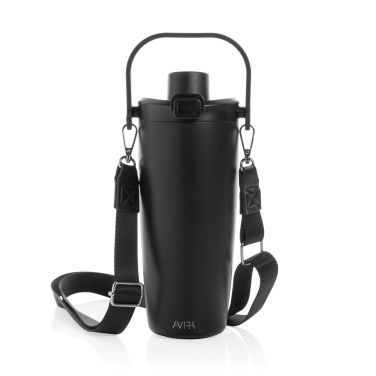 Logo trade corporate gift photo of: Avira Ayala RCS re-steel duosip lockable crossbody tumbler