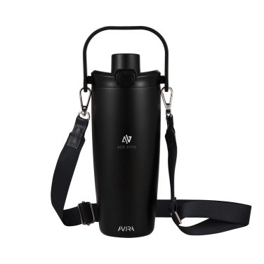 Logotrade advertising products photo of: Avira Ayala RCS re-steel duosip lockable crossbody tumbler