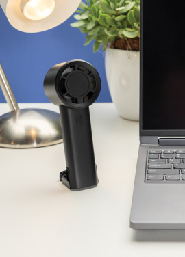 Logo trade promotional items image of: Twist RCS recycled plastic re-chargeable portable fan