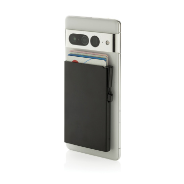 Logo trade business gift photo of: Standard aluminium RFID magnetic phone cardholder
