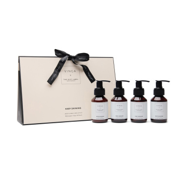 Logo trade business gifts image of: VINGA x TGL body and hand care gift set