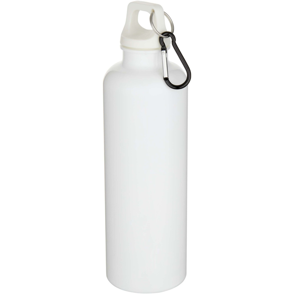 Logotrade promotional merchandise picture of: Oregon 750 ml solid colour RCS recycled plastic water bottle with carabiner