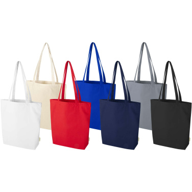 Logo trade promotional giveaways image of: Odisha 270 g/m² OCS organic tote bag 10L