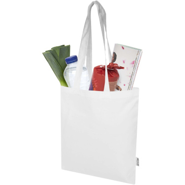 Logo trade promotional merchandise photo of: Peru Blend 180 g/m² GRS recycled cotton tote bag 7L