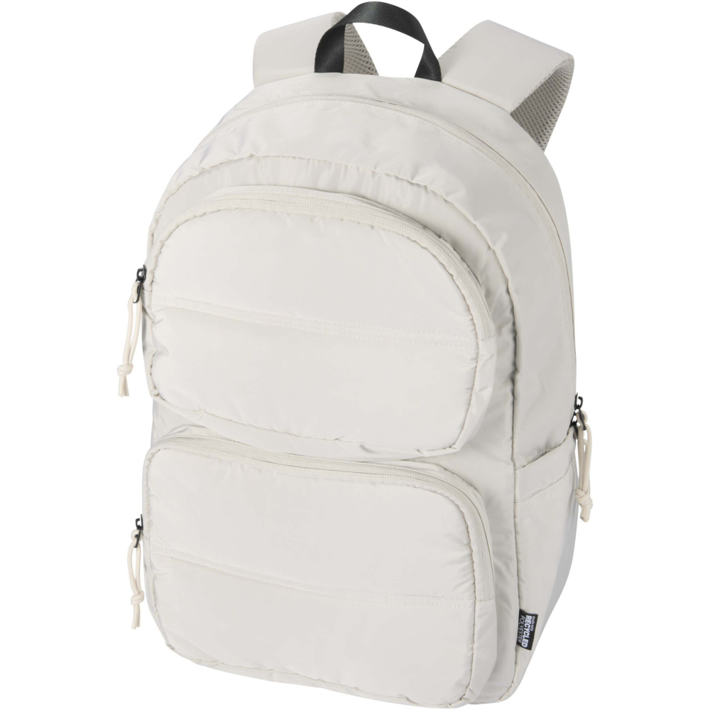 Logotrade business gift image of: Puffer 15.6" GRS recycled laptop backpack 18L