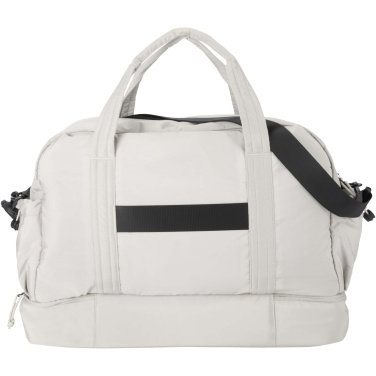 Logo trade corporate gifts picture of: Puffer GRS recycled duffel bag with insulated bottom 30L