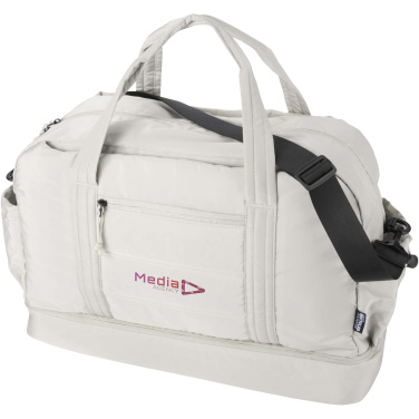 Logo trade promotional gifts picture of: Puffer GRS recycled duffel bag with insulated bottom 30L